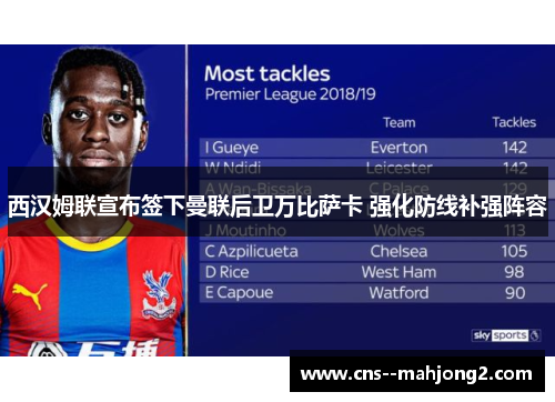 西汉姆联宣布签下曼联后卫万比萨卡 强化防线补强阵容 西汉姆联宣布签下曼联后卫万比萨卡 强化防线补强阵容