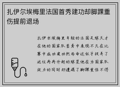 扎伊尔埃梅里法国首秀建功却脚踝重伤提前退场