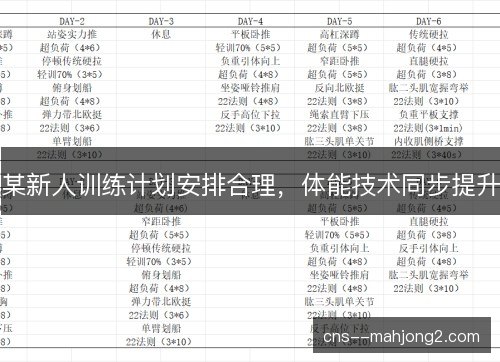 某新人训练计划安排合理，体能技术同步提升
